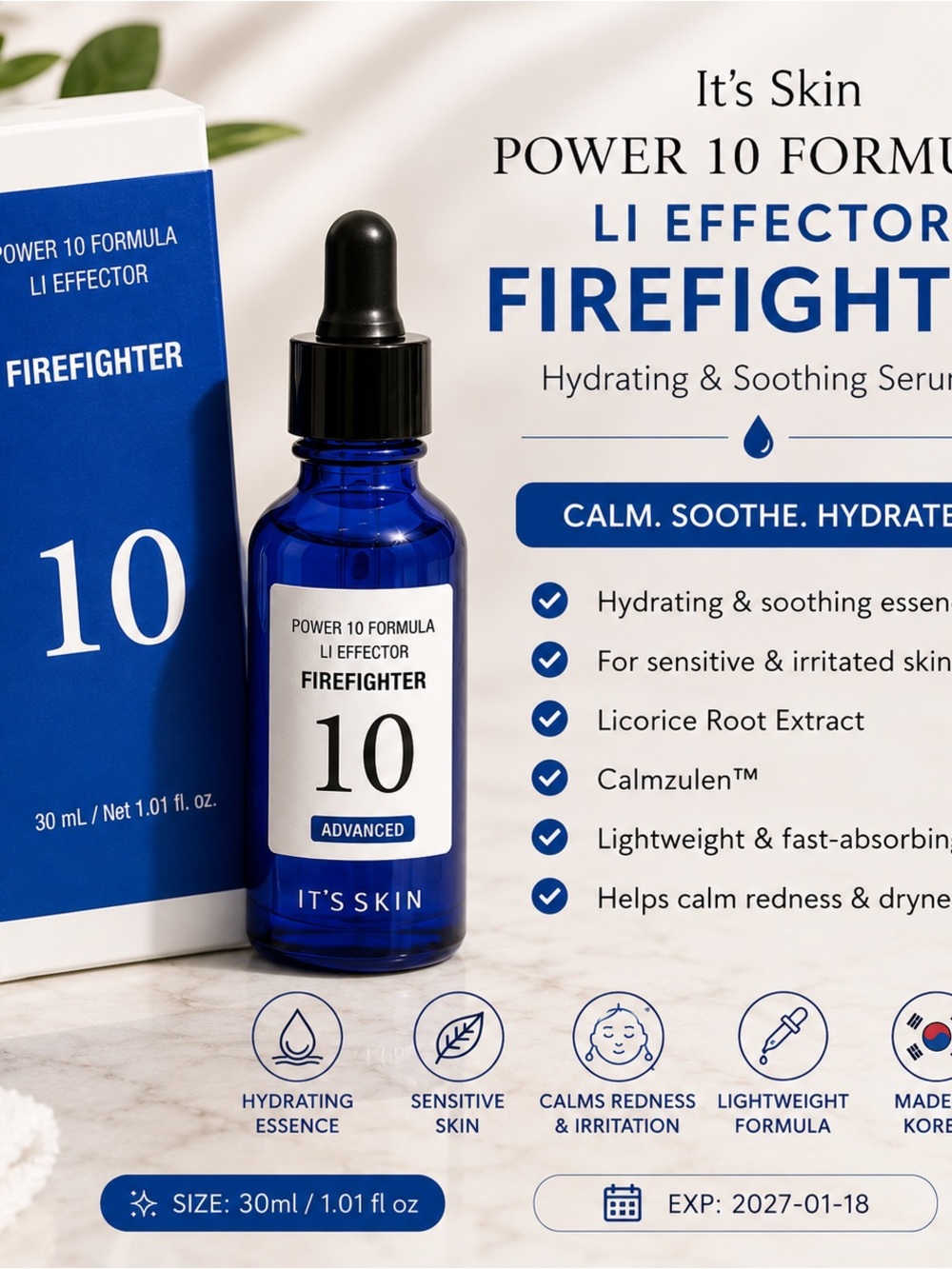 It’s Skin Power 10 Formula LI Effector Firefighter Serum 30ml K-Beauty